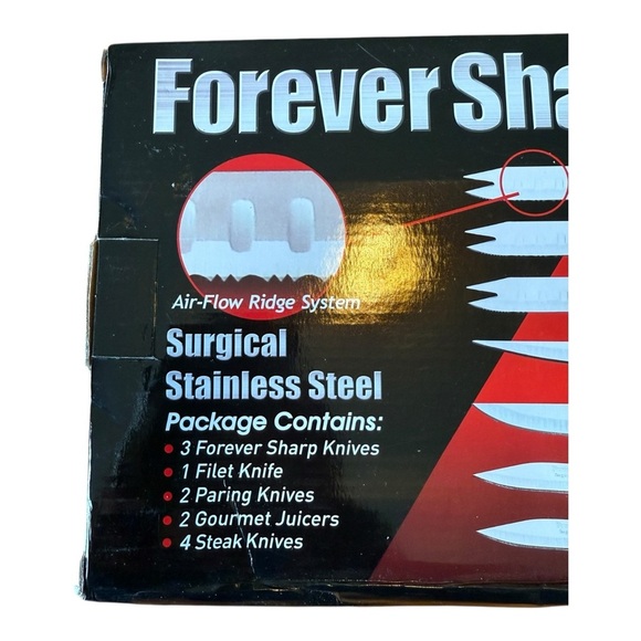 Forever Sharp Classic Series 12 Piece Knife Set Surgical Stainless Steel Blades - Picture 4 of 4